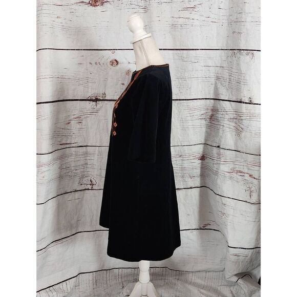 M.i.h Velvet Embroidered Half Sleeve Dress Size Medium - Picture 3 of 6